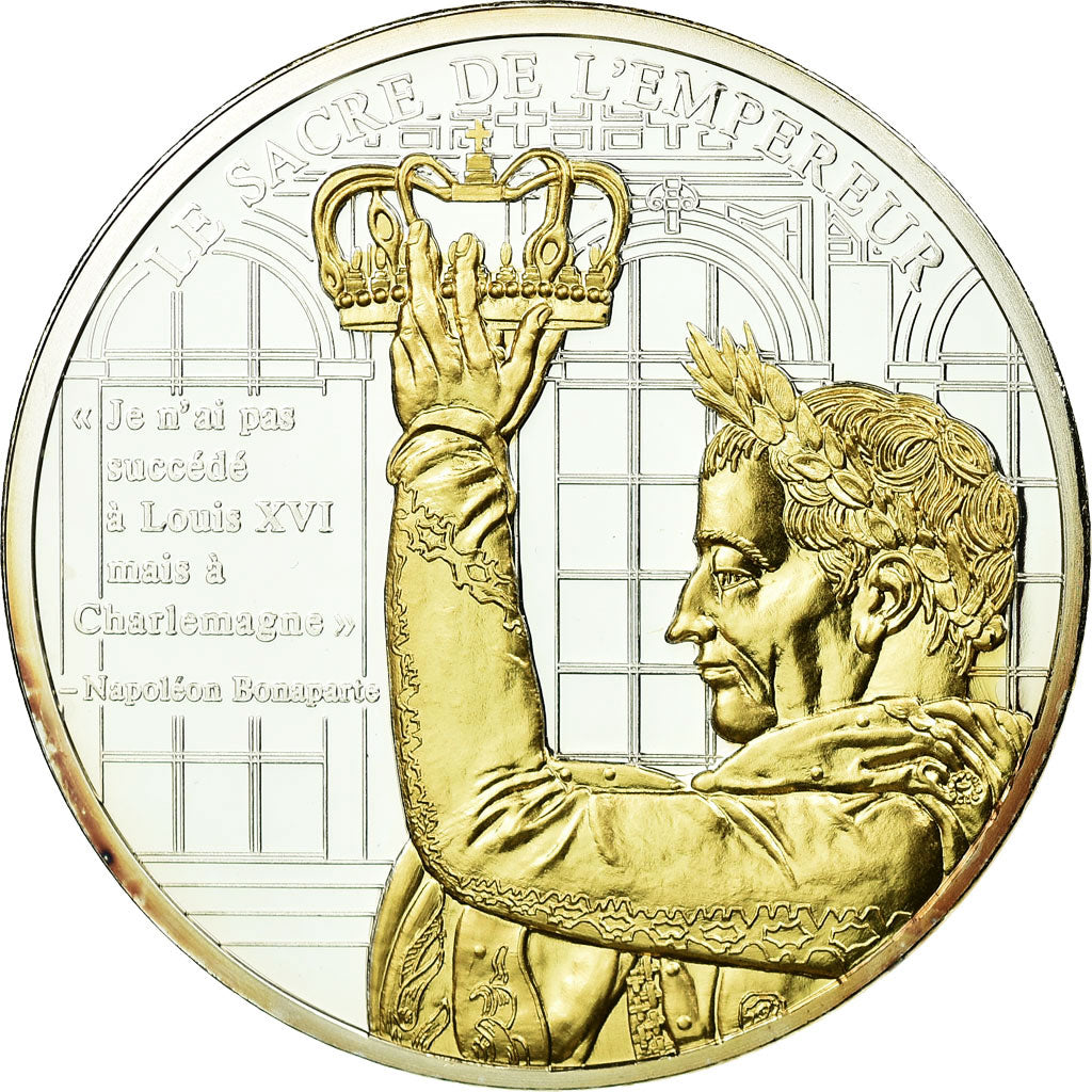 Frankreich, Medaille, La vie de Napoléon Bonaparte, le Sacre de l'Empereur