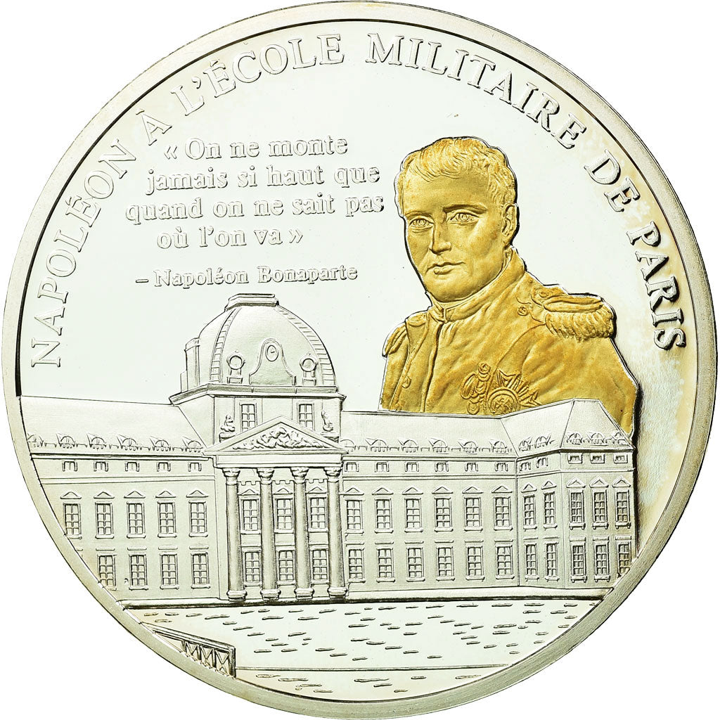 France, Médaille, Napoléon Bonaparte à l'Ecole Militaire de Paris, FDC