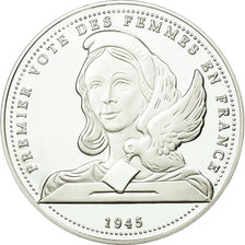 France, Médaille, Premier Vote des Femmes en France, FDC, Argent