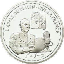 France, Medal, Charles De Gaulle, Appel du 18 juin 1940, MS(65-70), Silver