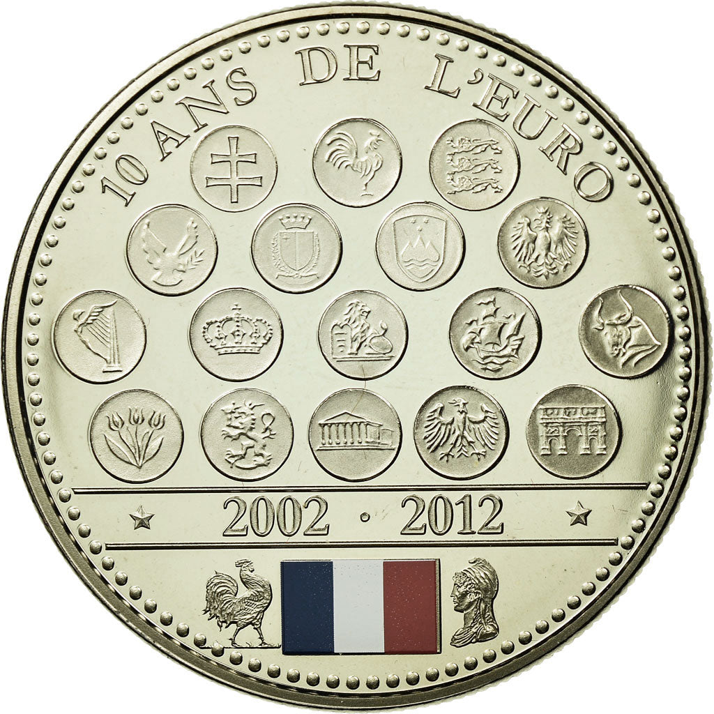 France, Medal, L'Europe des XXVII, 10 Ans de l'Euro, 2012, MS(65-70)