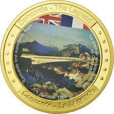 França, Medal, Concorde, La Légende, Aviação, MS(65-70), Cobre Dourado