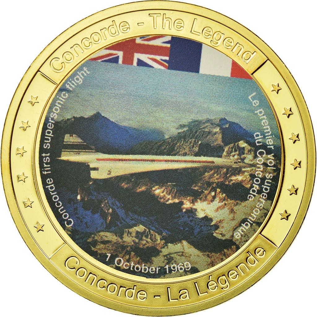 Francia, medaglia, Concorde, La Légende, Aviation, SPL+, Rame dorato