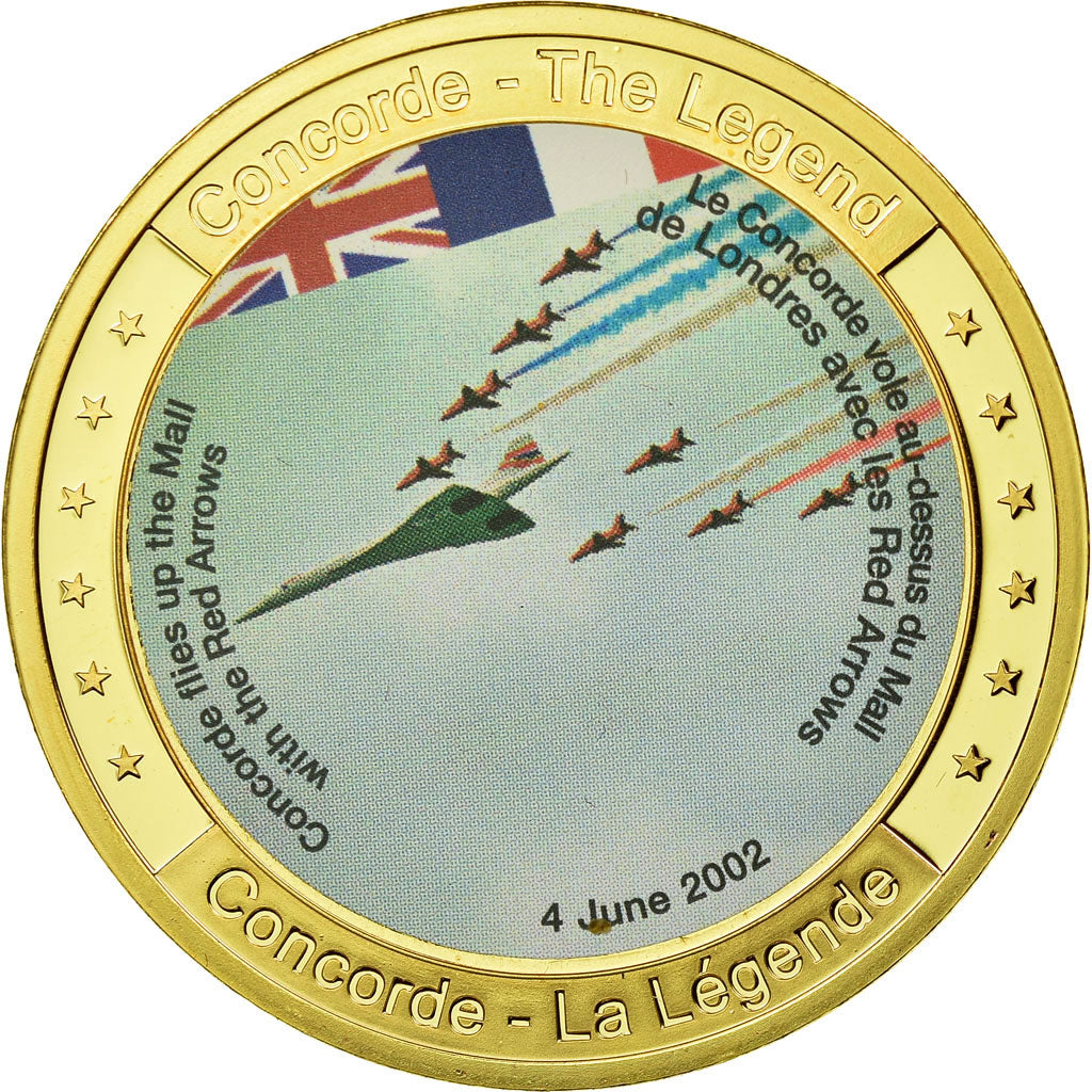 Frankreich, Medaille, Concorde, La Légende, Aviation, STGL, Copper Gilt