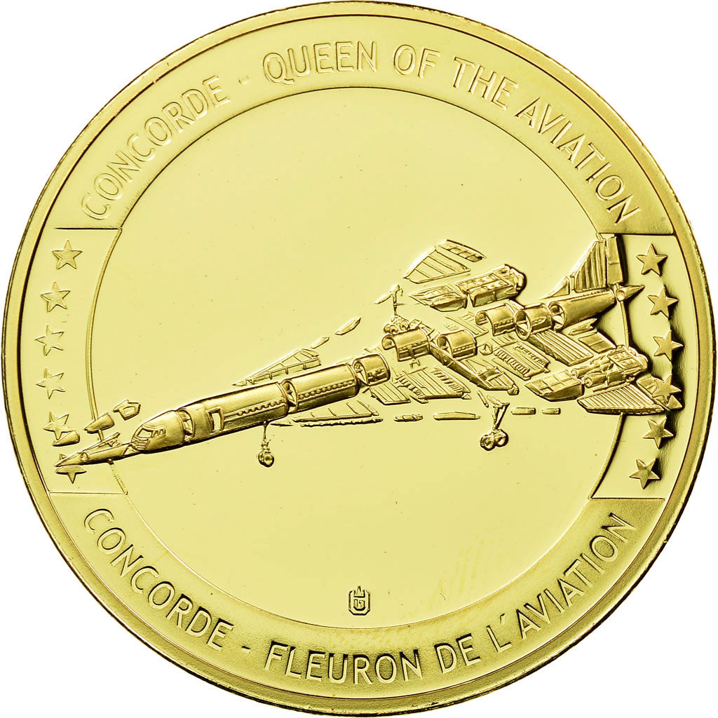 Frankreich, Medaille, Concorde, La Légende, Aviation, STGL, Copper Gilt