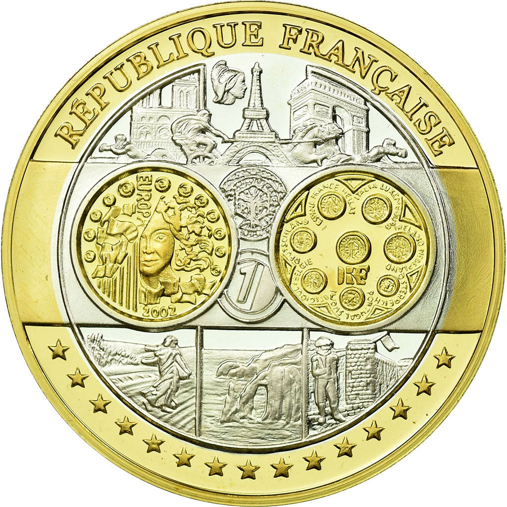 France, Médaille, Europe, République Française, FDC, Argent