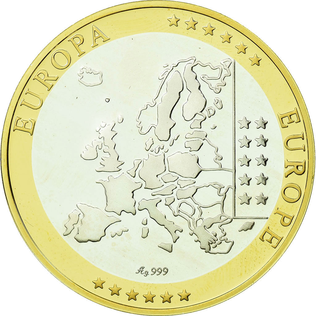 France, Médaille, Europe, République Française, FDC, Argent