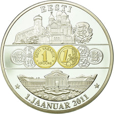 France, Medal, L'Estonie dans l'Europe, 2011, MS(65-70), Copper Plated Silver