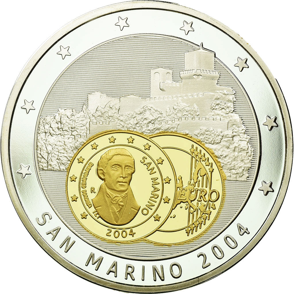 France, Medal, L'Europe, Saint-Marin, 2004, MS(65-70), Copper Plated Silver