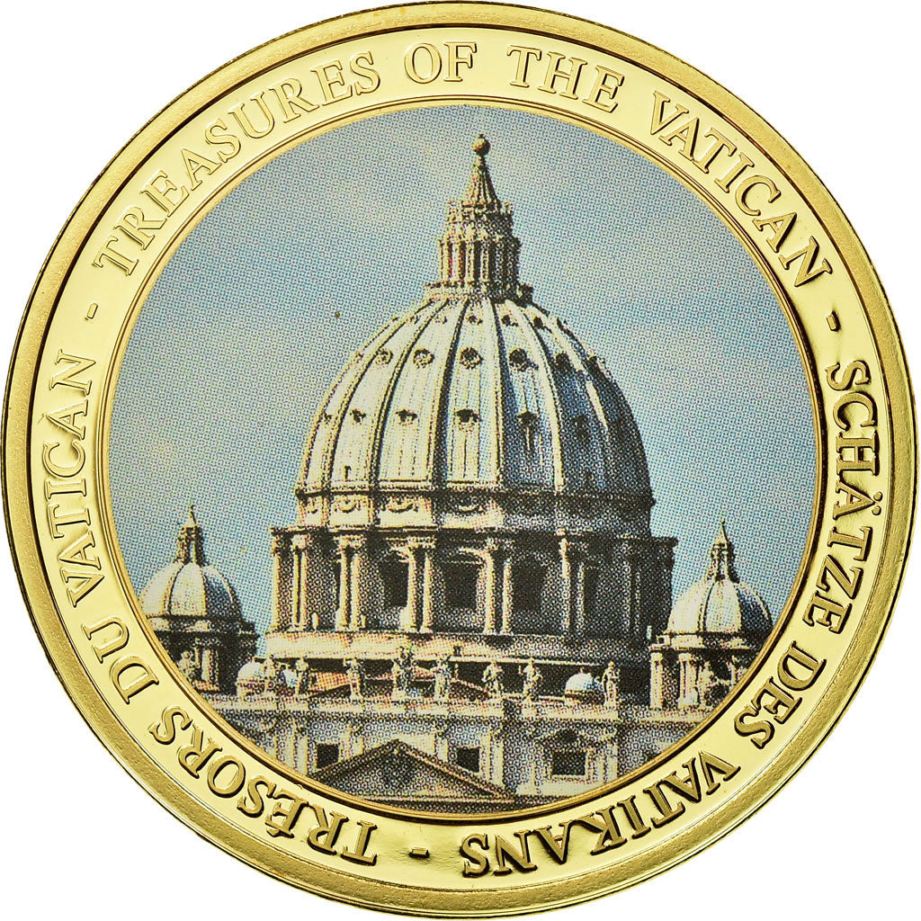 Vatican, Medal, La Coupole Basilique Saint-Pierre, 2007, MS(65-70), Copper Gilt
