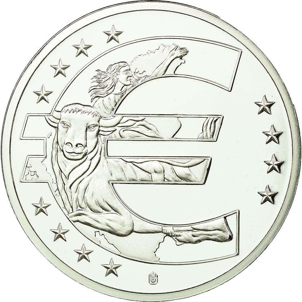 France, Medal, 10 Ans de l'Euro, Pays-Bas, 2012, MS(65-70), Copper Plated Silver