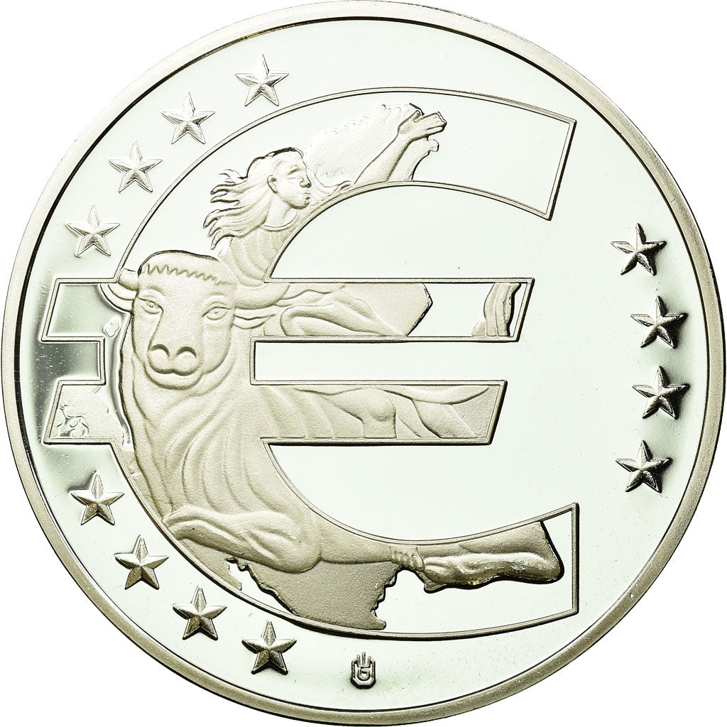 France, Medal, 10 Ans de l'Euro, Saint-Marin, 2012, MS(65-70), Copper Plated