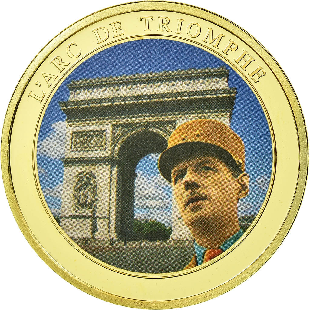 France, Medal, L'Arc de Triomphe, History, MS(64), Copper Gilt