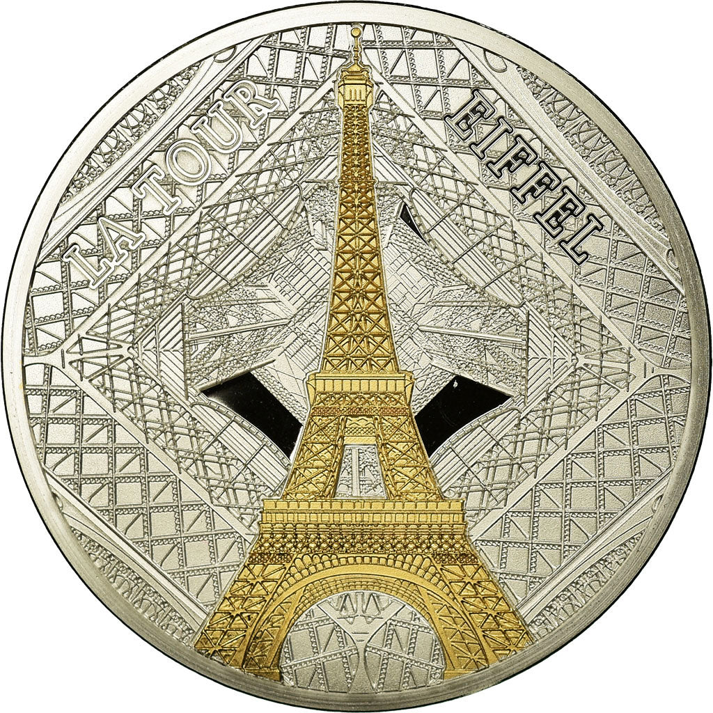 France, Medal, Monuments de Paris, La Tour Eiffel, History, MS(65-70), Copper