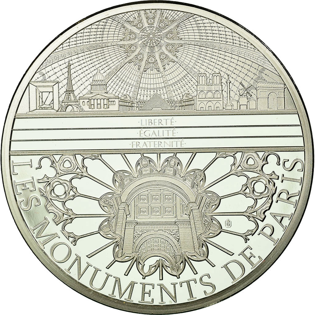 France, Medal, Monuments de Paris, La Tour Eiffel, History, MS(65-70), Copper