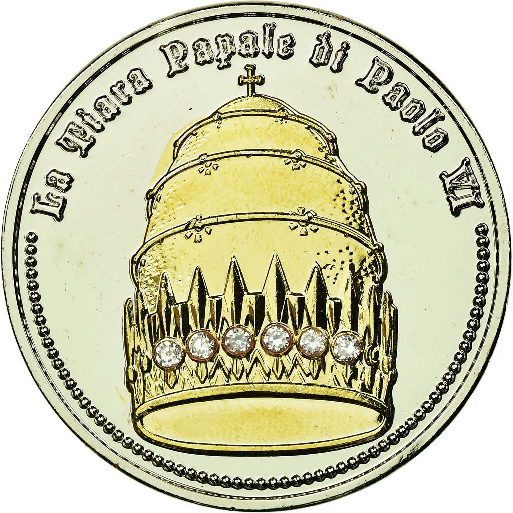 Vatican, Medal, La Couronne Papale de Paul VI, MS(65-70), Copper Plated Silver