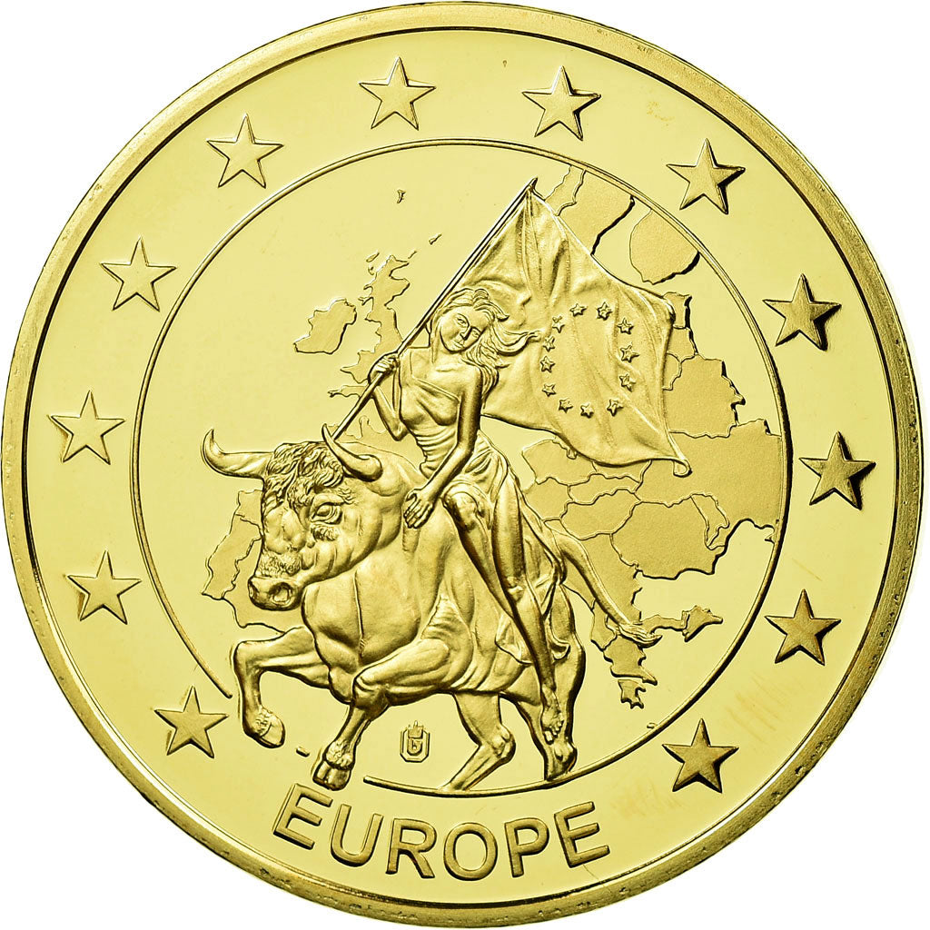 France, Medal, L'Estonie dans l'Europe, History, MS(65-70), Copper Gilt