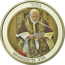 Vatican, Medal, Discours d'Adieu de Benoit XVI, 2013, MS(65-70), Maillechort