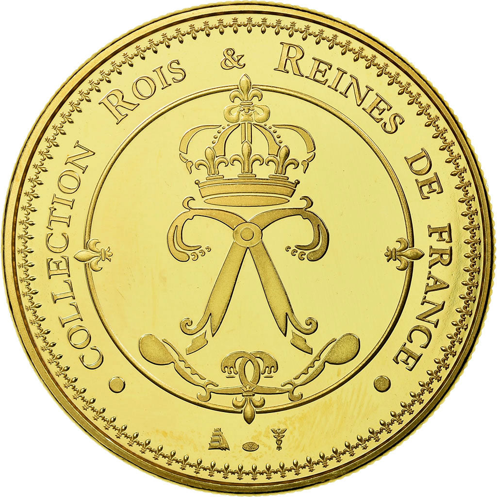 Frankrijk, Medaille, Les Rois de France, Charlemagne, History, FDC, Copper Gilt