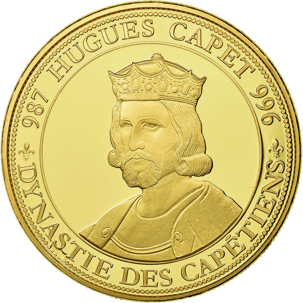 Francja, Medal, Les Rois de France, Hugues Capet, Historia, MS(65-70), Stop