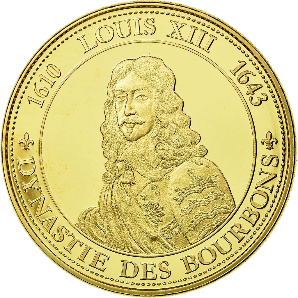 Frankreich, Medaille, Les rois de France, Louis XIII, History, STGL, Copper Gilt