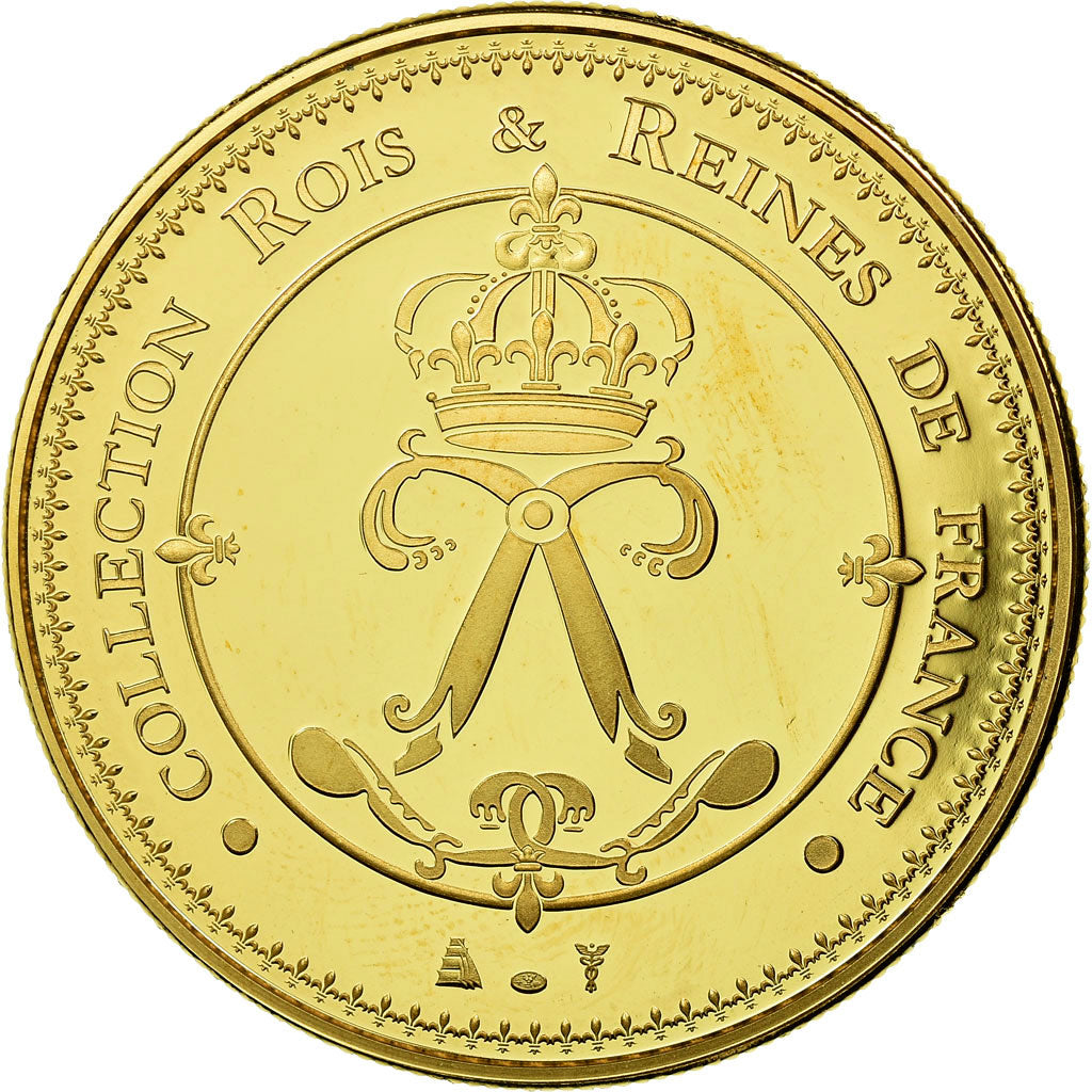 Francia, medaglia, Les Rois de France, Pépin le Bref, History, FDC, Rame dorato