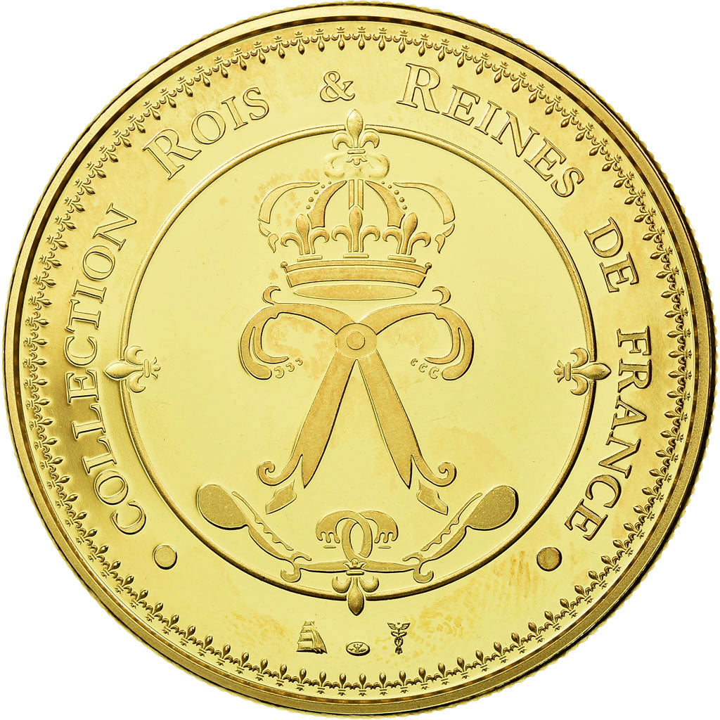 Francia, medaglia, Les rois de France, Louis XVIII, History, FDC, Rame dorato