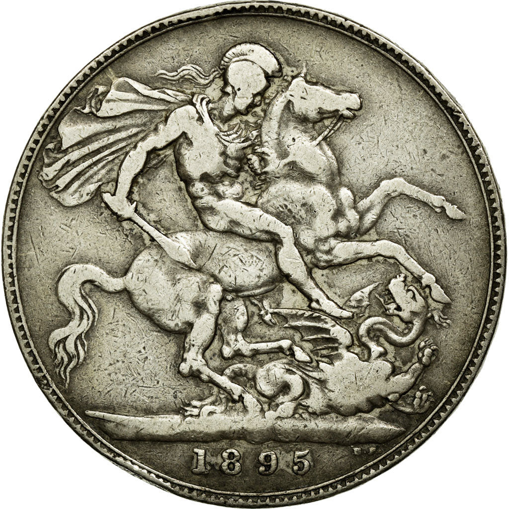 Coin, Great Britain, Victoria, Crown, 1895, VF(30-35), Silver