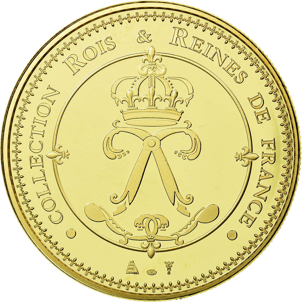 Frankrijk, Medaille, Les rois de France, Louis XV, History, FDC, Copper Gilt