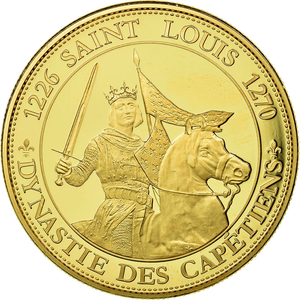 France, Médaille, Les Rois de France, Saint-Louis, History, FDC, Copper Gilt