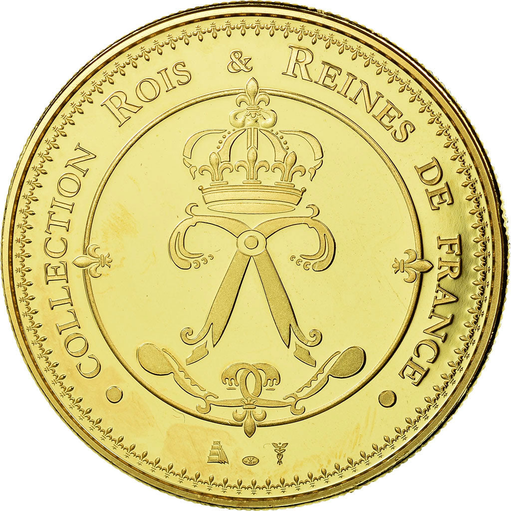 France, Medal, Les Rois de France, Clovis, History, MS(65-70), Copper Gilt