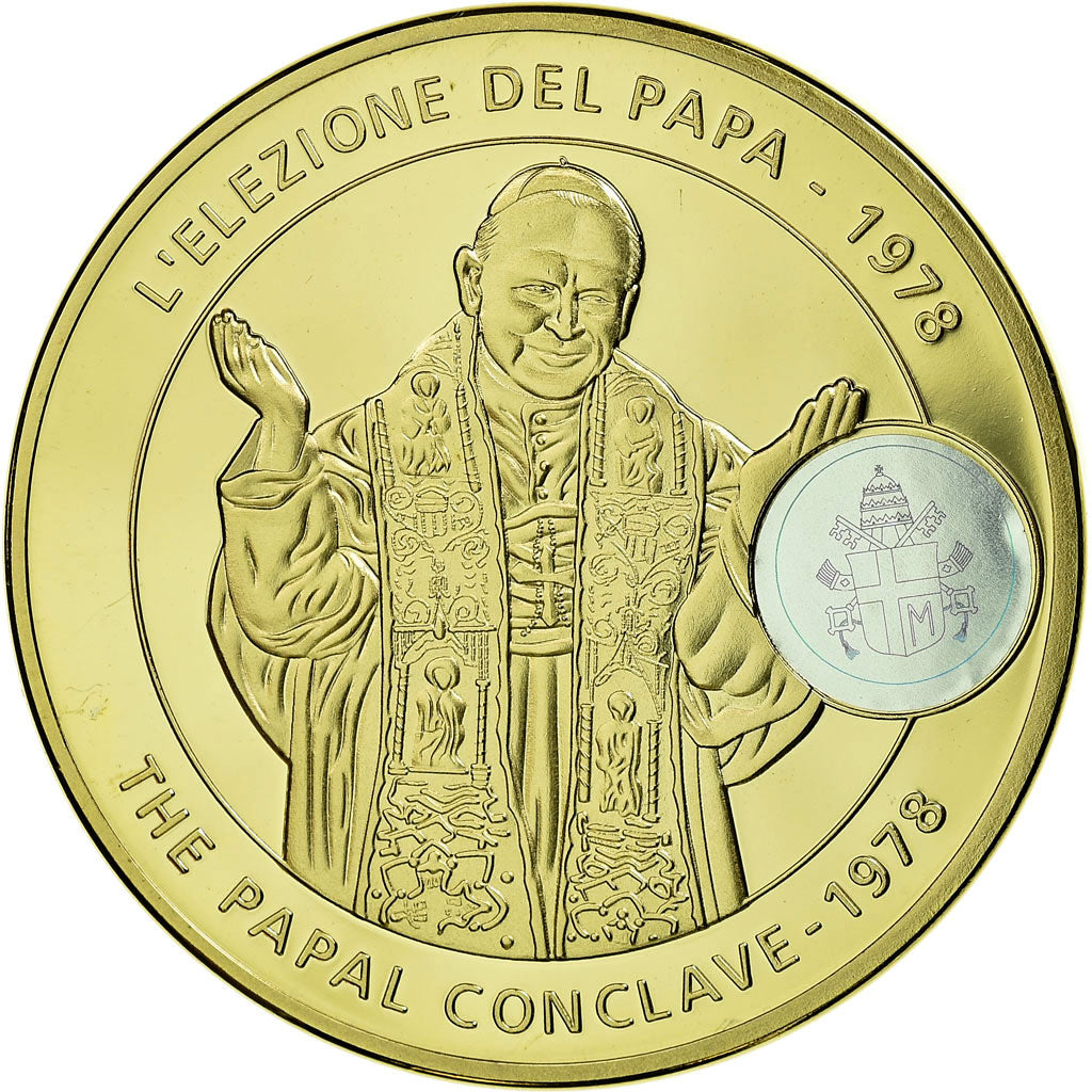 Vatican, Médaille, L'Election du Pape Jean-Paul II, 2011, FDC, Copper Gilt