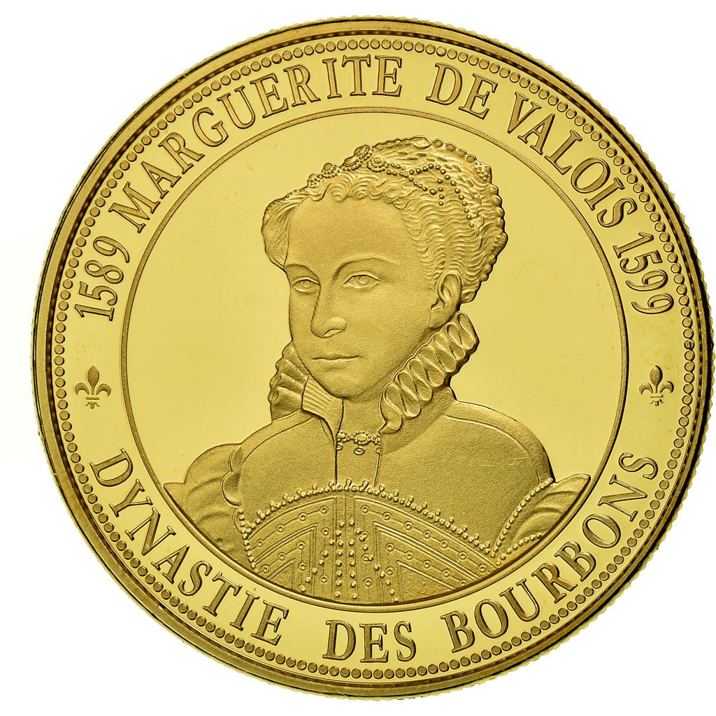 France, Medal, Marguerite De Valois, History, MS(65-70), Copper Gilt