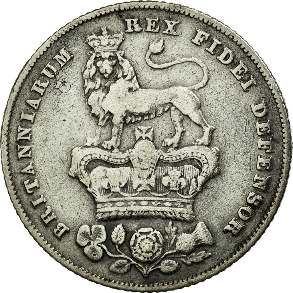 Coin, Great Britain, George IV, Shilling, 1826, EF(40-45), Silver, KM:694