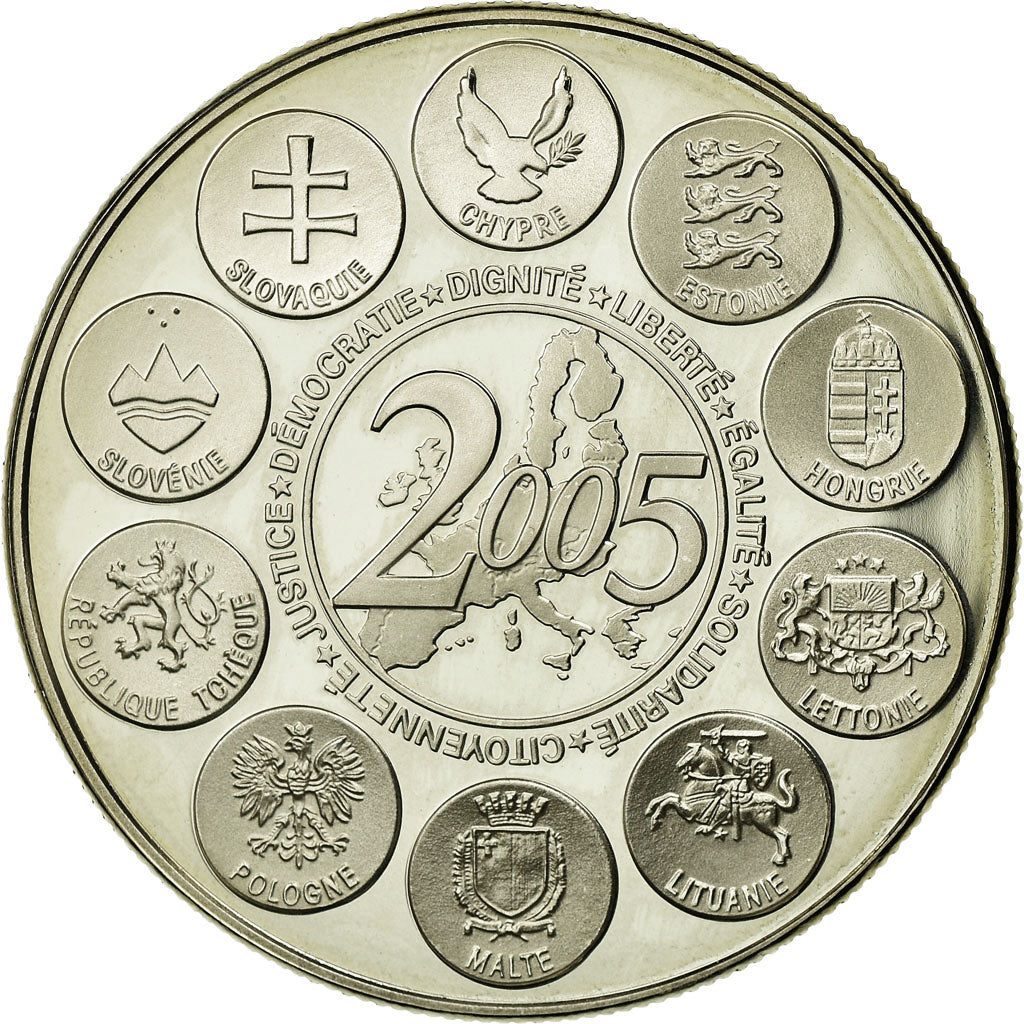France, Medal, la Constitution Européenne, 2005, MS(65-70), Copper-nickel