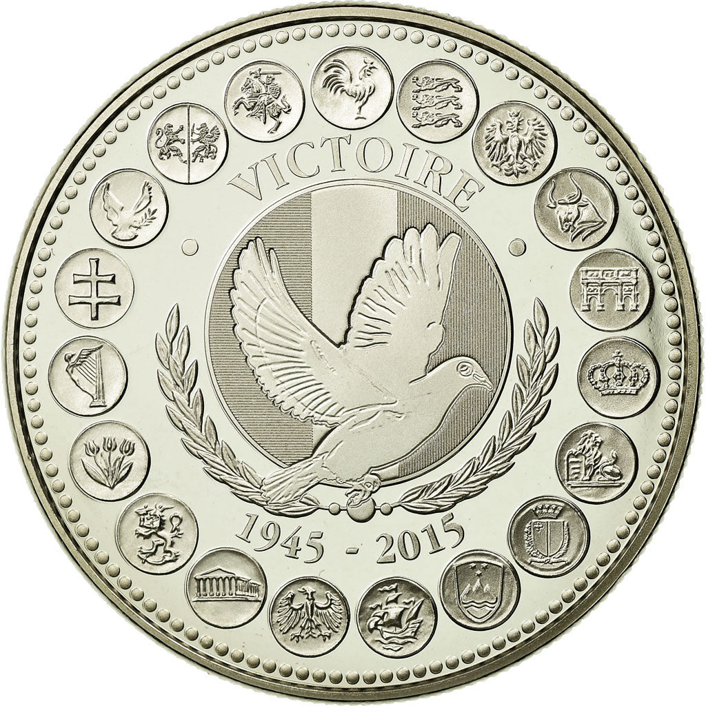 Francia, medaglia, L'Europe des XXVIII, La Victoire de 1945, 2015, FDC