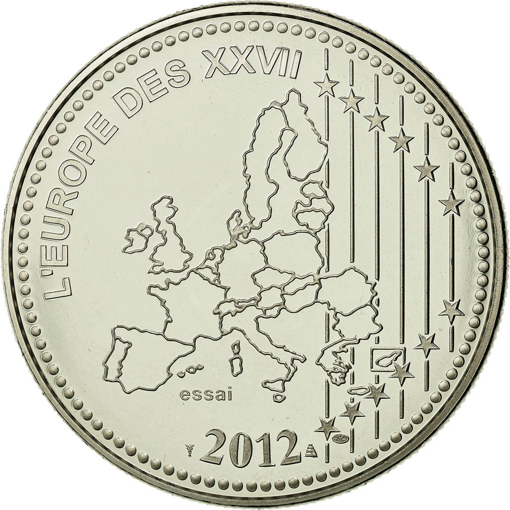 France, Medal, L'Europe des XXVII, 10 Ans de l'Euro, 2012, MS(65-70)
