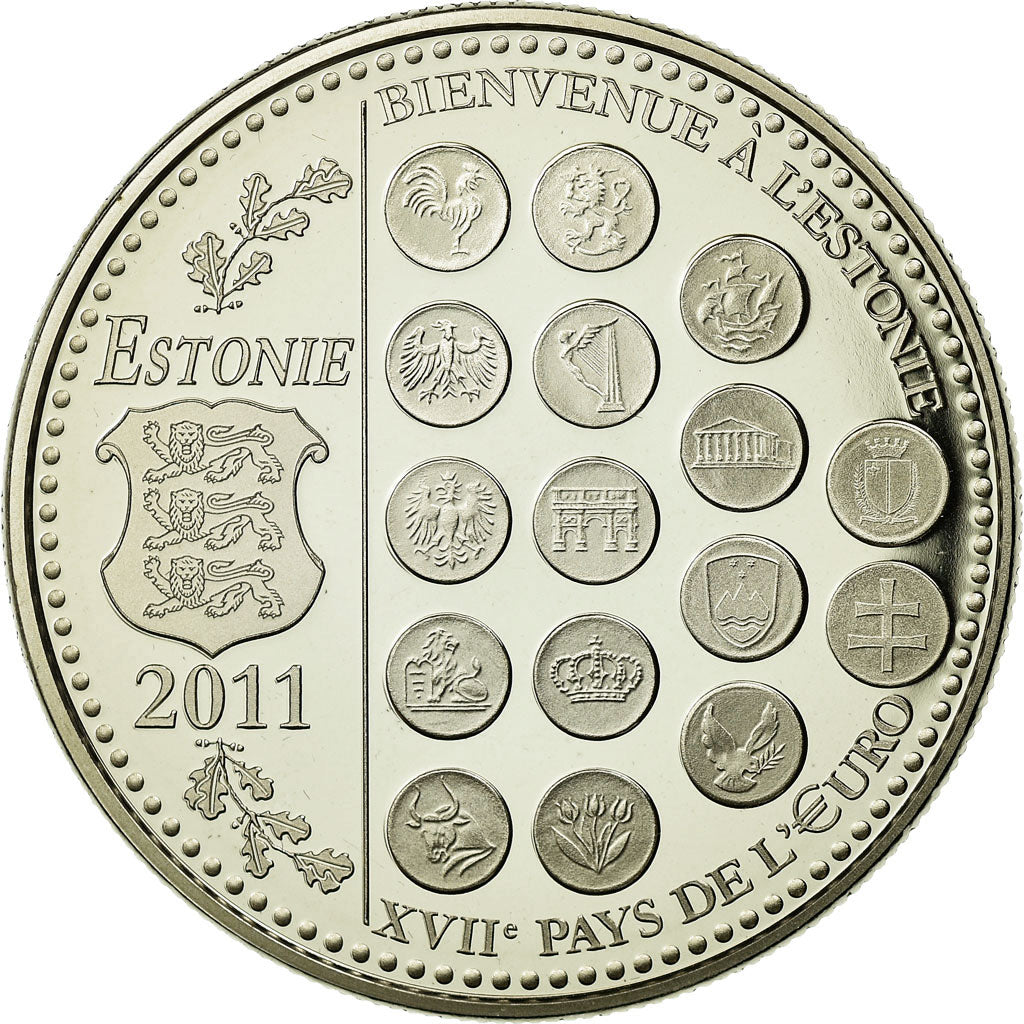 France, Medal, L'Europe des XXVII, Bienvenue à l'Estonie, 2011, MS(65-70)
