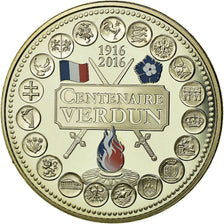 Frankreich, Medaille, L'Europe des XXVII, Centenaire de Verdun, 2016, STGL