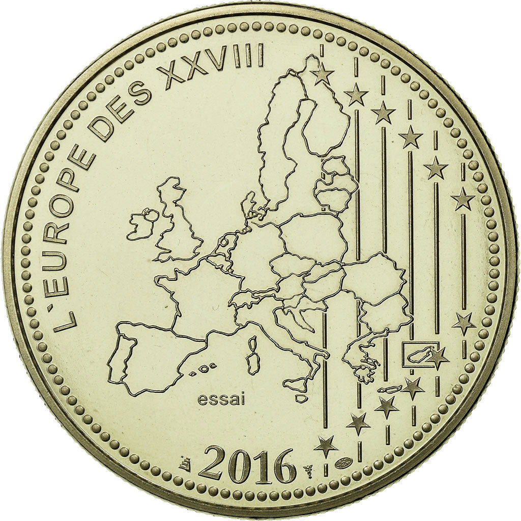 Frankreich, Medaille, L'Europe des XXVII, Centenaire de Verdun, 2016, STGL