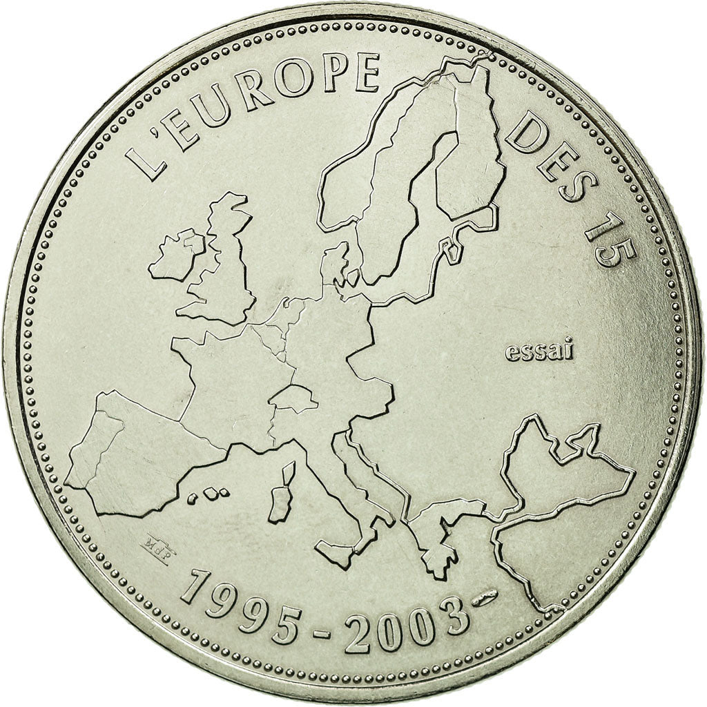 Francia, medaglia, L'Europe des 15, essai, 2003, FDC, Rame-nichel