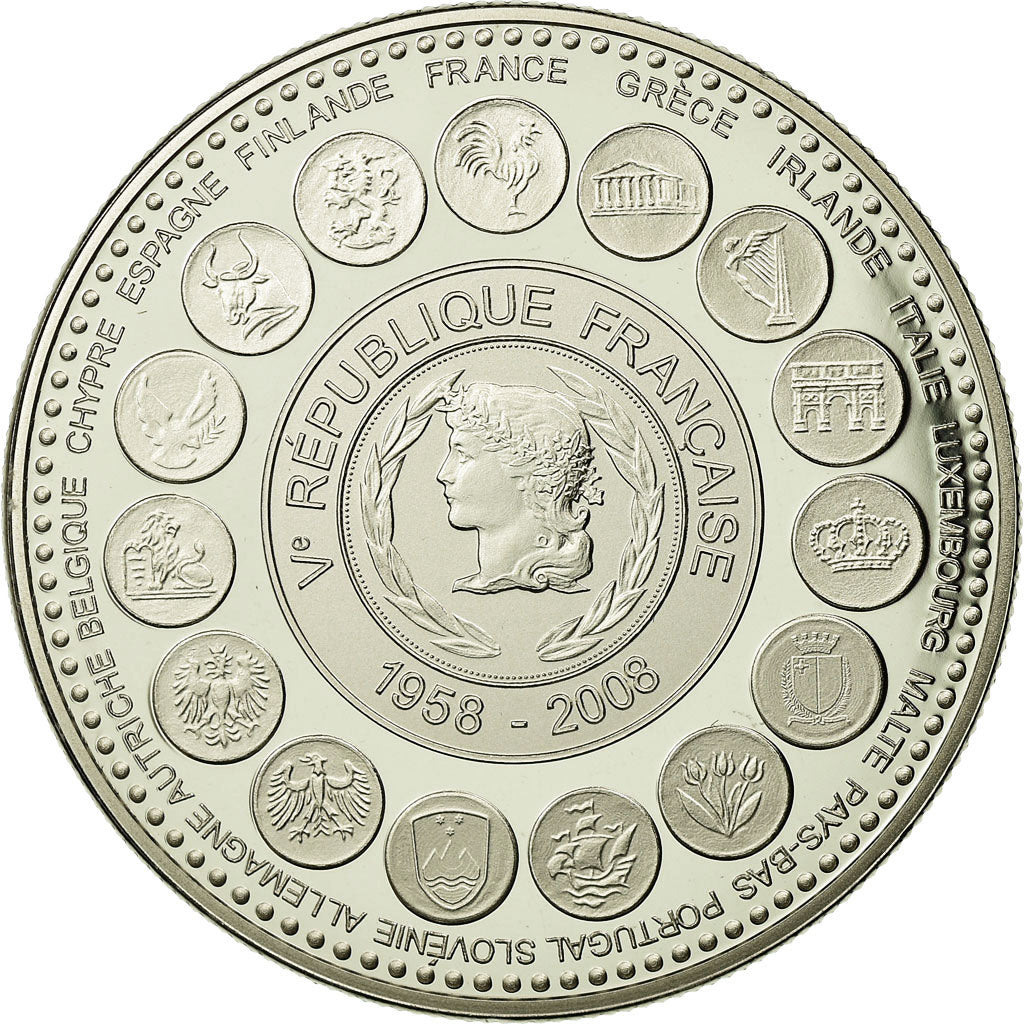 France, Medal, L'Europe des XXVII, Veme République, 2008, MS(65-70)