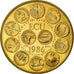 Frankrijk, Medaille, Ecu Europa, Marianne, 1986, Rodier, FDC, Gilt Bronze