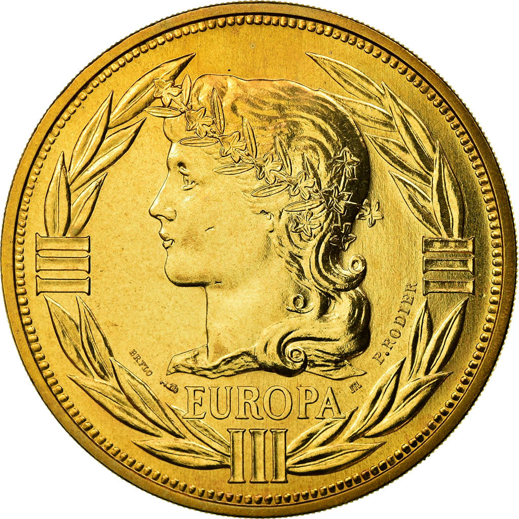 Frankrijk, Medaille, Ecu Europa, Marianne, 1986, Rodier, FDC, Gilt Bronze