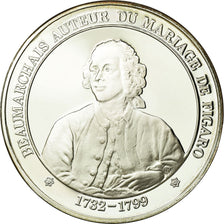 France, Medal, Littérature, Beaumarchais, MS(65-70), Silver