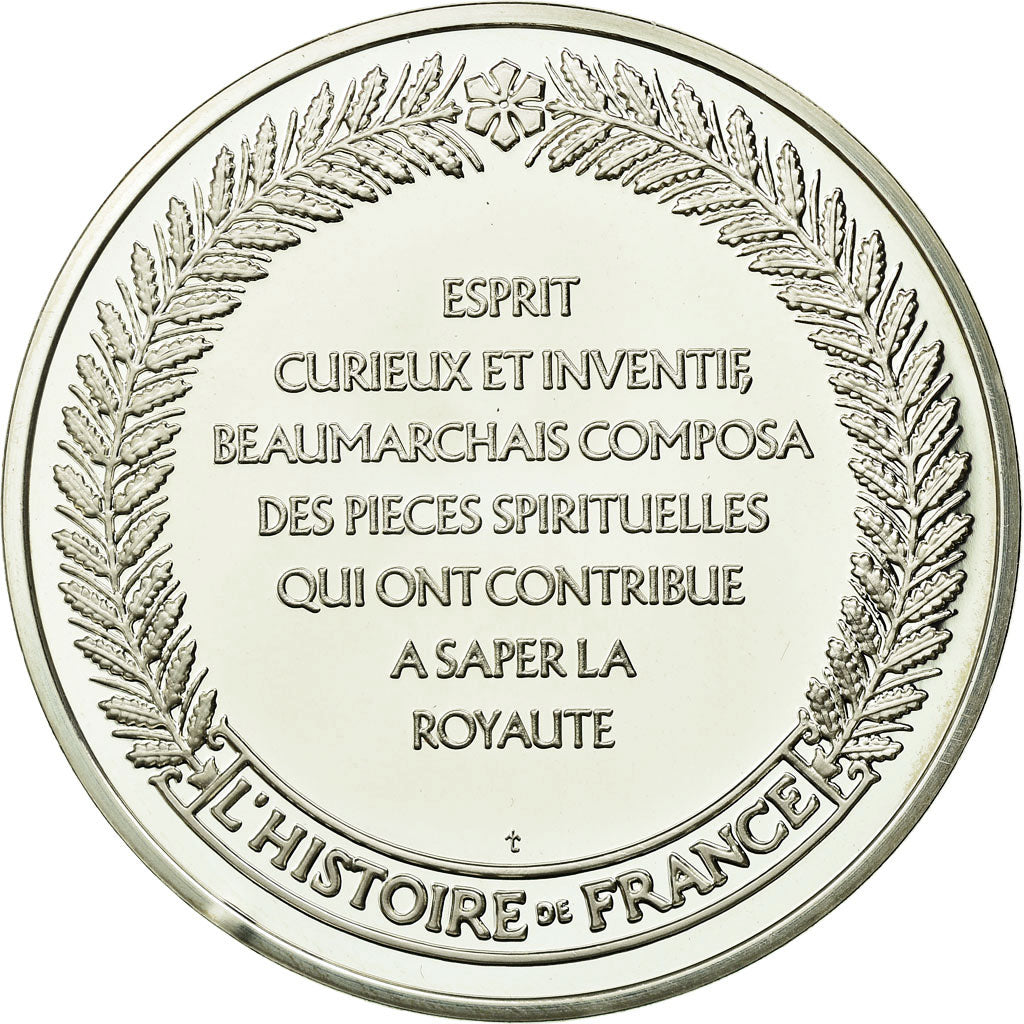France, Medal, Littérature, Beaumarchais, MS(65-70), Silver