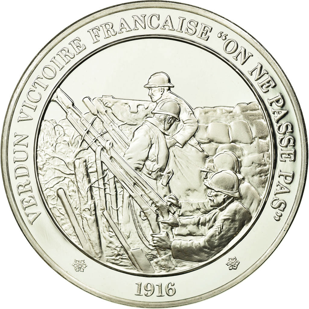 France, Medal, Verdun , On ne passe pas, MS(65-70), Silver