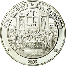 Frankreich, Medaille, Henri IV signe l'Edit de Nantes, STGL, Silber