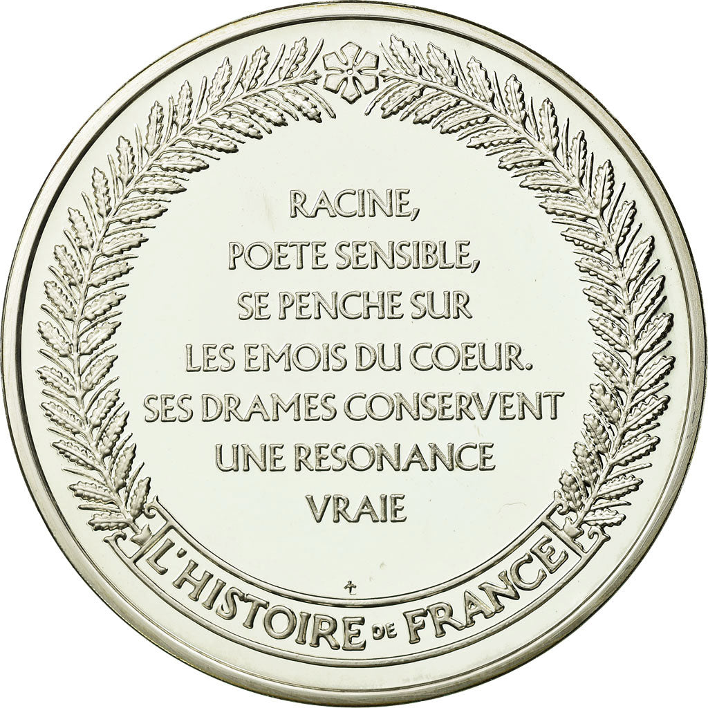 France, Medal, Littérature, Jean Racine, MS(65-70), Silver