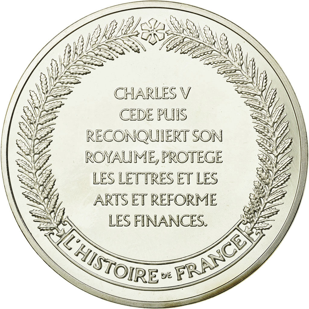 France, Medal, Charles V, History, MS(65-70), Silver